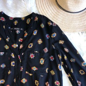 Zara button up long sleep top.